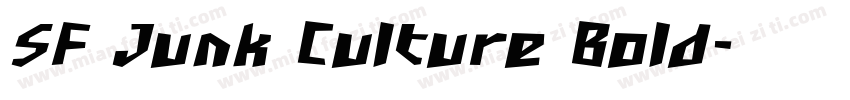 SF Junk Culture Bold字体转换